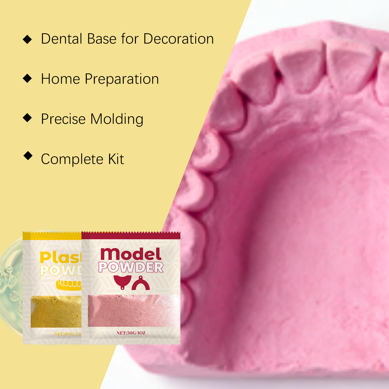 Dental Impression Material Kit - Zestaw do modelowania zębów DIY, łatwy