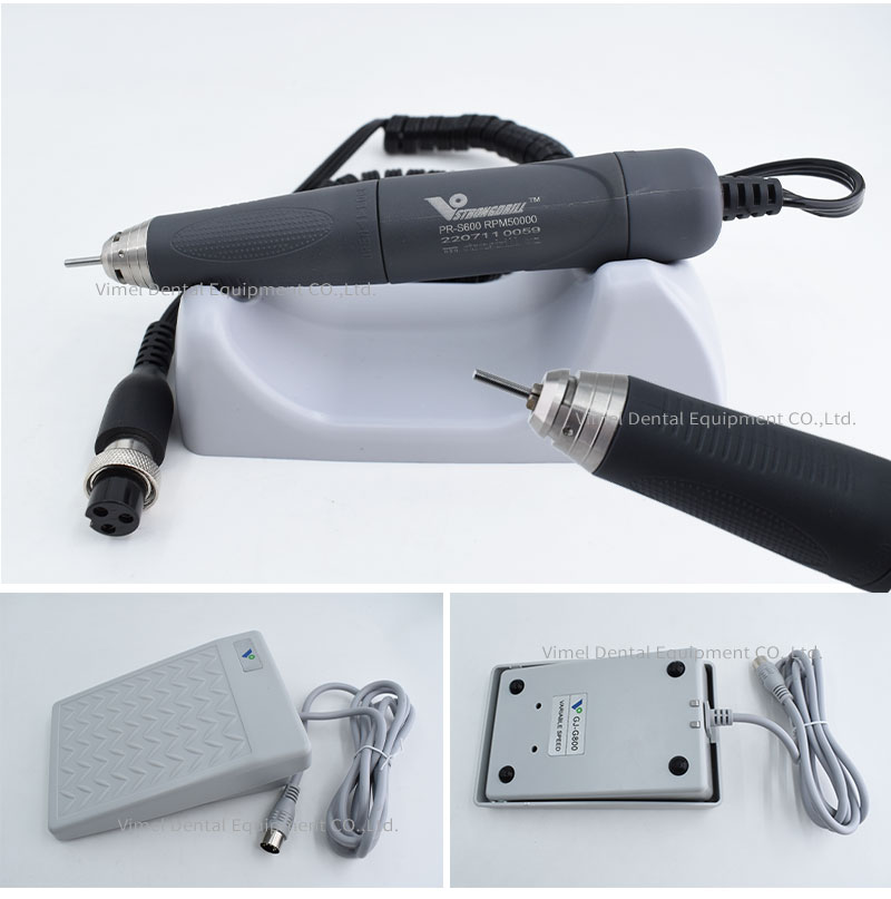 Dental Lab Micromotor 50K Rpm - Mikrosilnik dentystyczny G800 z polerownicą, końcówka